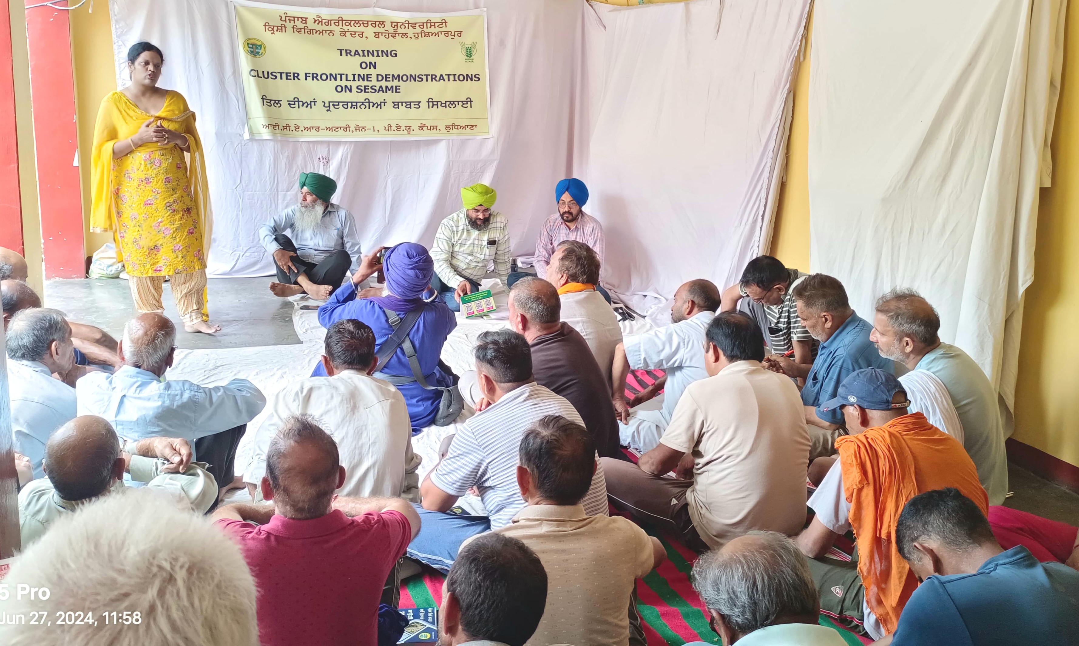 Training program on latest techniques of sesame cultivation by Krishi Vigyan Kendra
